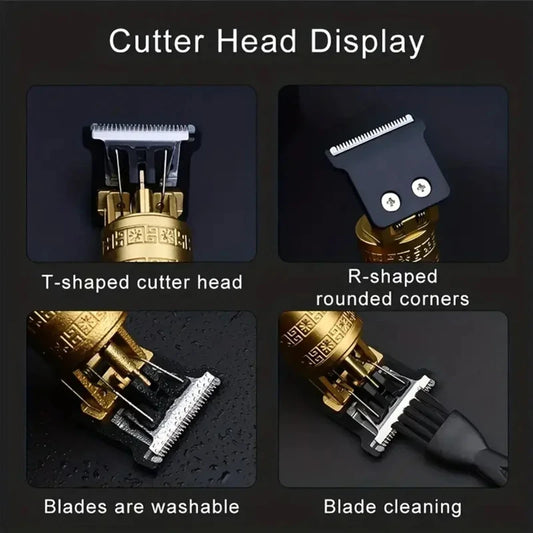 Hot Sale Vintage T9 Electric Cordless Hair Cutting Machine Professional Hair Barber Trimmer For Men Clipper Shaver Beard Lighter
