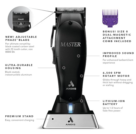 Andis Master Black Label Cordless Special Edition Clipper
