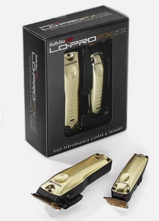 BaBylissPRO FXHOLPKLP-G Gold Lo-ProFX Clipper & Trimmer High Performance Combo