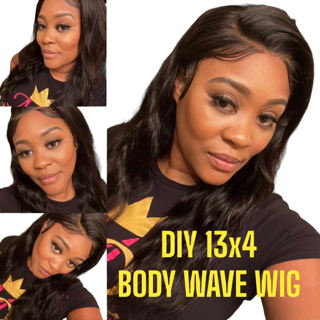 Diy 13x4 Remi Body Wave 100% Human Hair Wig