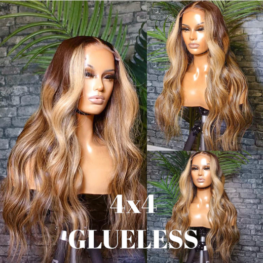 Body Wave Ombre Lace Front Human Hair Wig